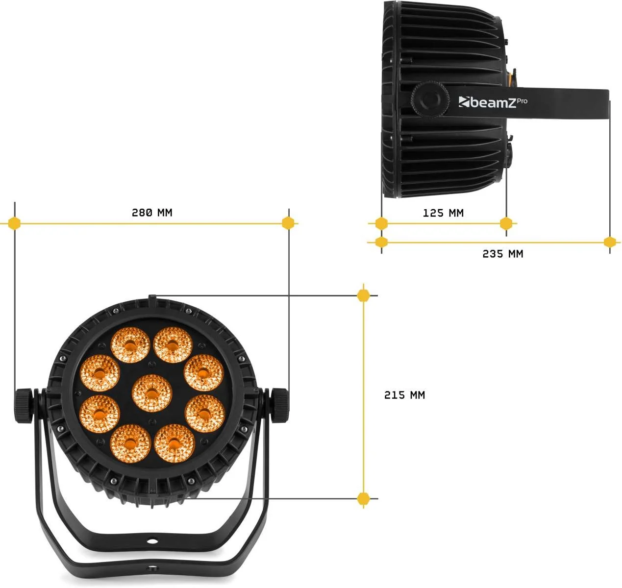 Akku-LED-Scheinwerfer Beamz WBP912 (4 Stück) Ansicht 4
