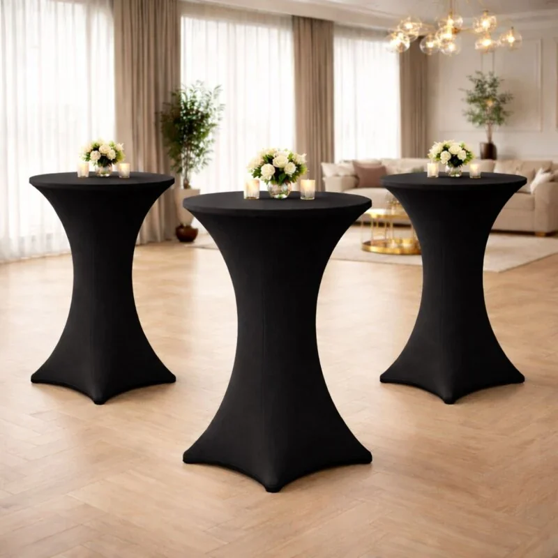 Stehtischhusse Stretch schwarz Ansicht 3