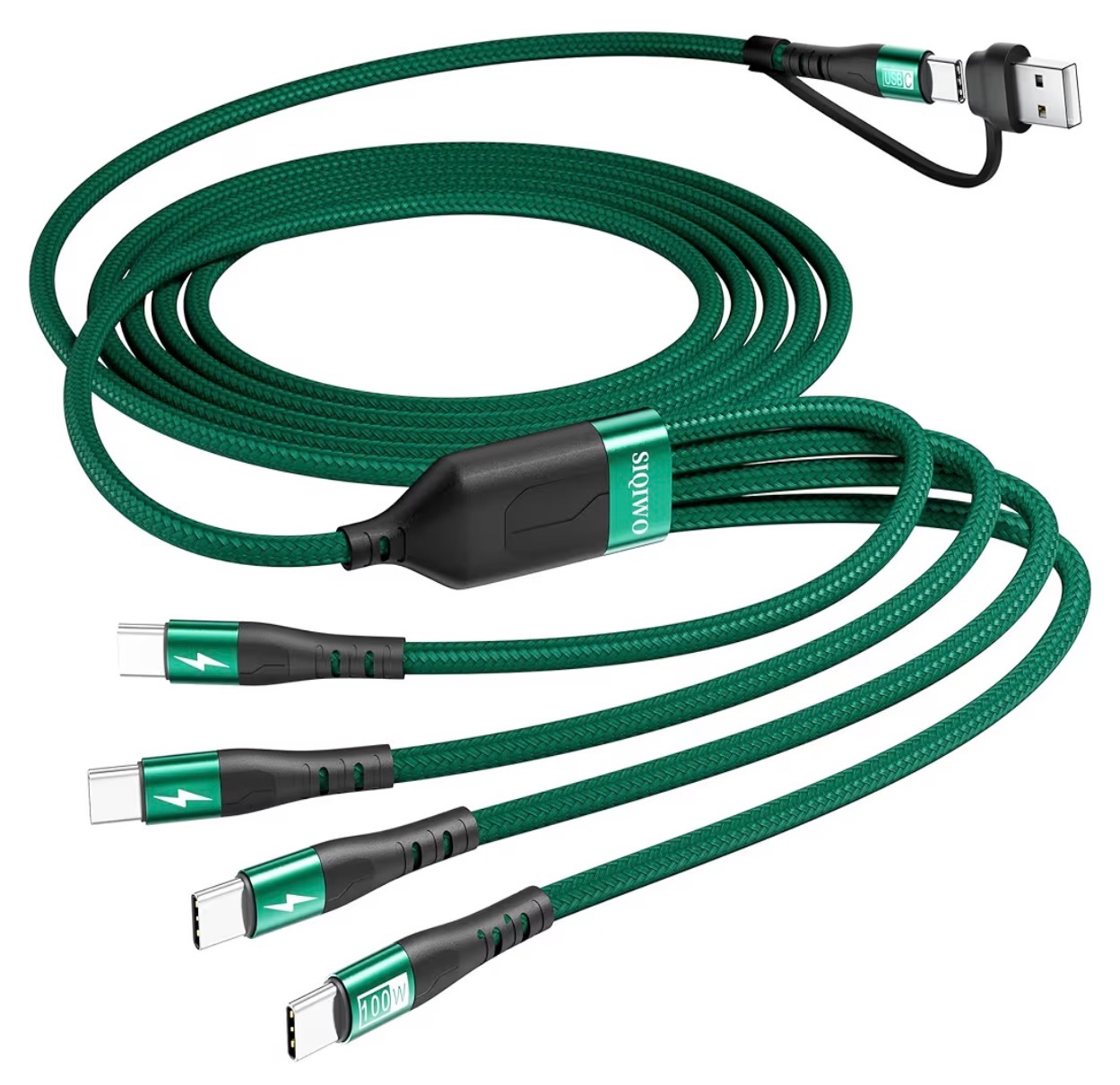 SIQIWO 4 in 2 Multi Typ C Ladekabel 1.2M