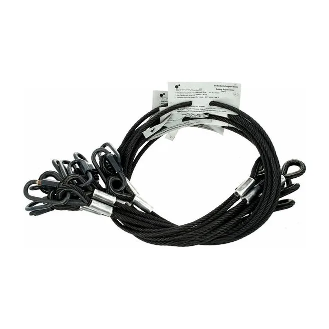 Sicherungsseil Stairville 100 cm / 6 mm (schwarz) bis 35kg